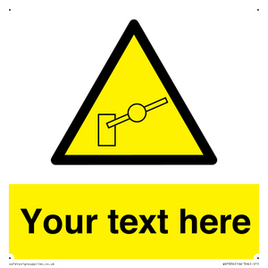 Custom warning barrier